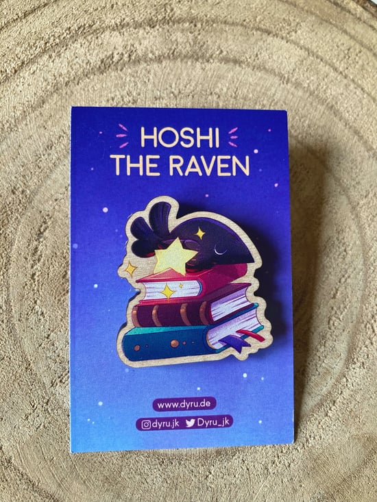 Image of Wood Pins - Hoshi the raven
