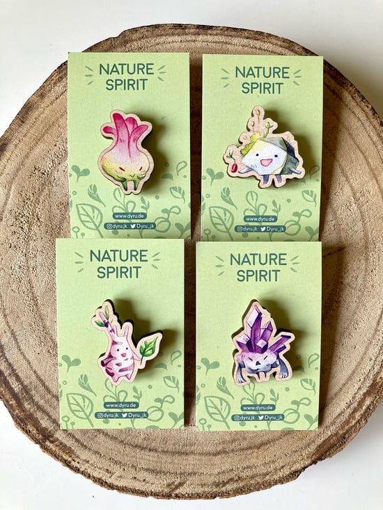 Image of Wood Pins - Nature Spirits