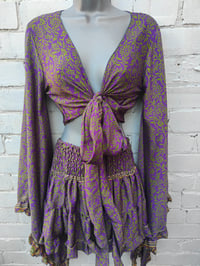 Image 3 of STEVIE CO ORD SET TOP AND TUTU SKIRT PURPLE