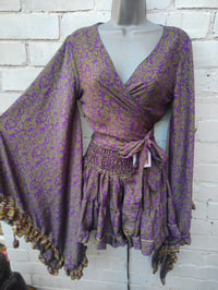 Image 2 of STEVIE CO ORD SET TOP AND TUTU SKIRT PURPLE