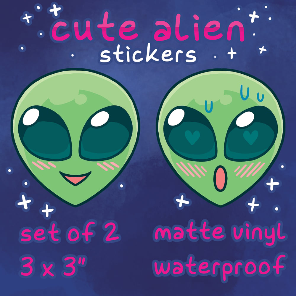 Image of Cute Alien stickers