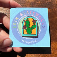 Image 3 of Cactus Arch Enamel Pin + Stickers