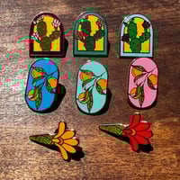 Image 3 of The Whole Pin Collection (8) + Bonus Exclusive Sticker