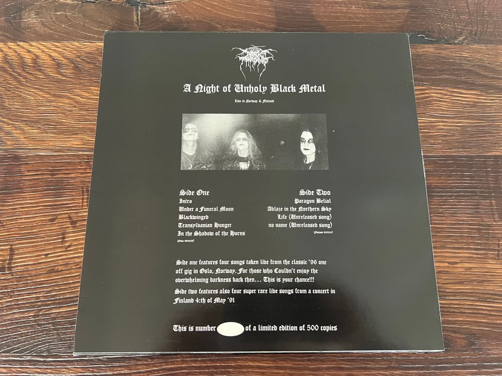 Darkthrone - A night of Unholy black Metal Vinyl