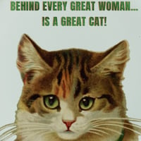 Image 2 of Behind every great woman...are great cats! (Ref. 413b)