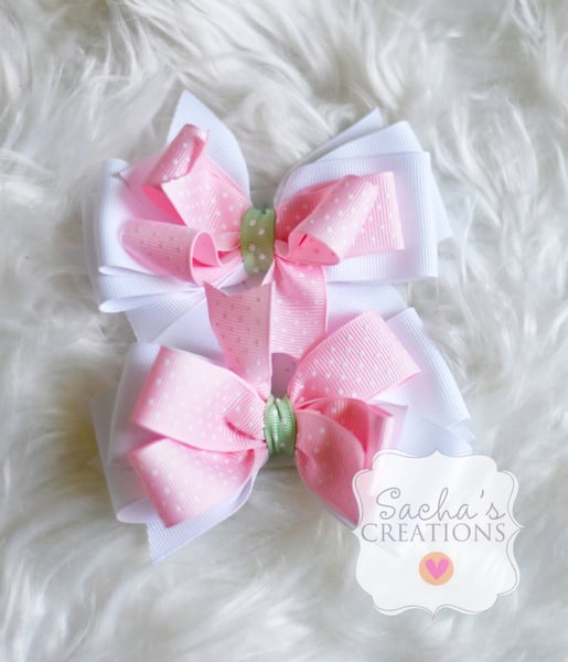 Image of Set of Two Pretty in Pink Bows 