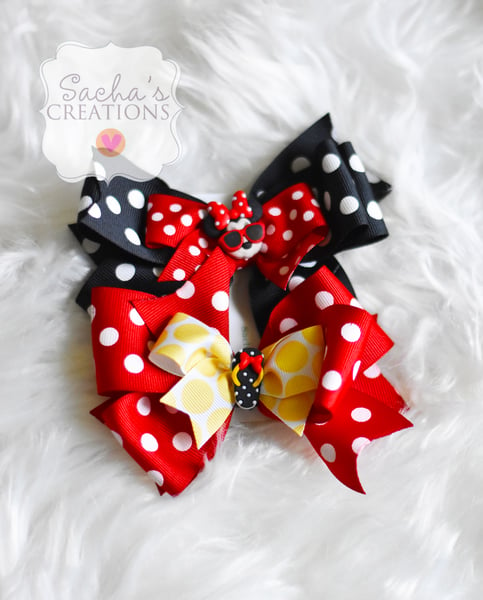 Image of Set of Two Minnie Mouse Bows 