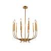 Contemporary gold candlestick 10-light chandelier 