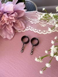 Image 1 of Dainty Diamond Drops (BLACK)