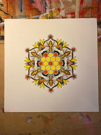 Image 3 of Honeycomb Mandala Original Artwork