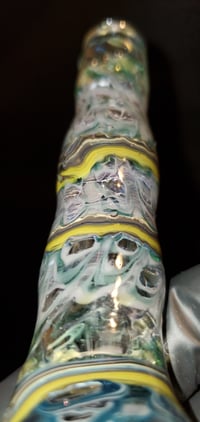 Image 2 of Silver fume agate banded dry hammer 