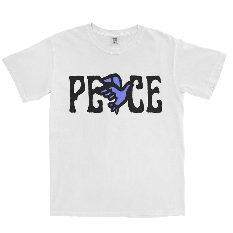 PEACE Printed Garment-Dyed Shirt Image 5