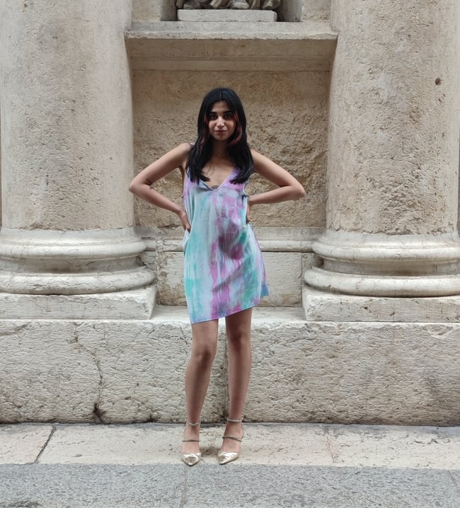 PURA SETA: abito sottoveste mini rainbow