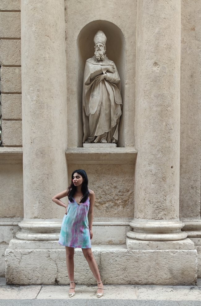 PURA SETA: abito sottoveste mini rainbow