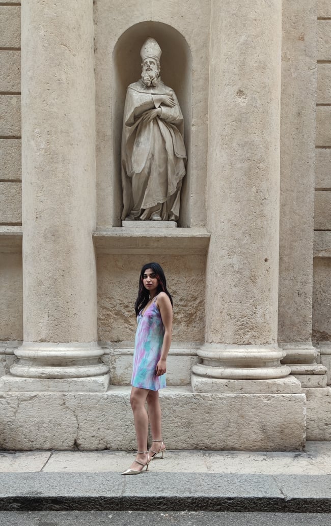 PURA SETA: abito sottoveste mini rainbow