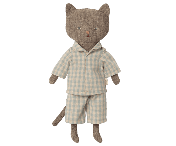 Image of Gatito gris con pijama