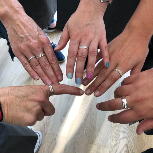 Image of AUGUST CLASS afternoon make a set of stacking rings 19.8.23