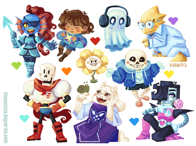 Undertale Characters - Undertale - Sticker