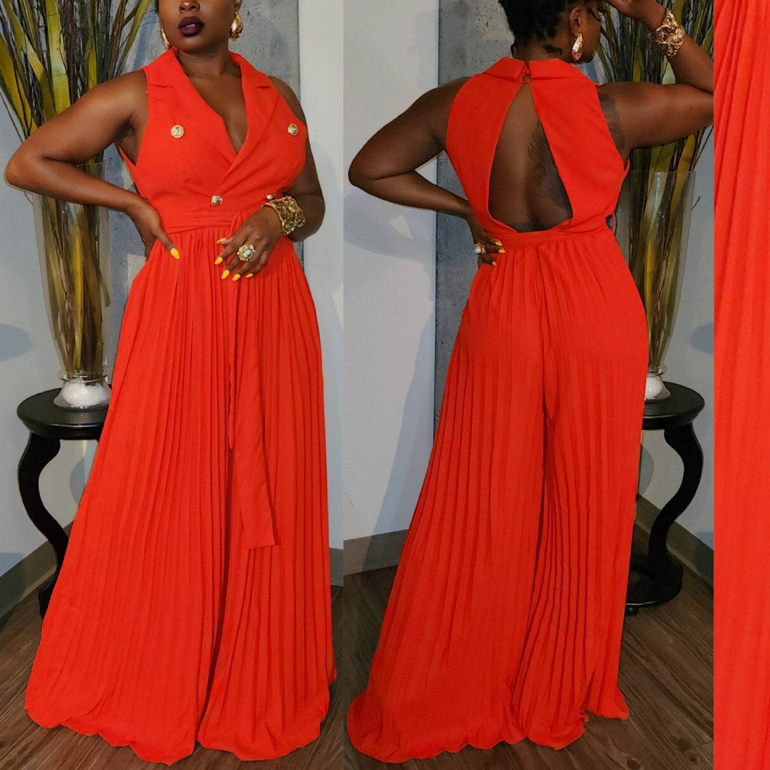Image of The Veronica Pleated Jumpsuit