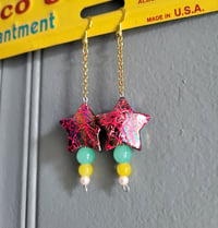 Image 4 of Neon Star Earrings