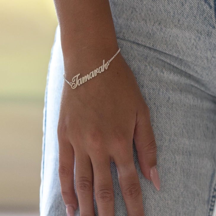 Image of Silver Name Bracelet