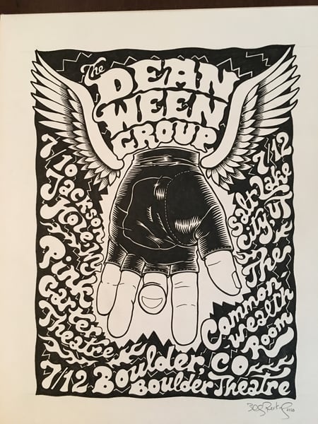 Image of Dean Ween Group show poster  "Fingerbangin'" original ink