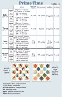 Image 2 of Prime Time quilt pattern - PDF version