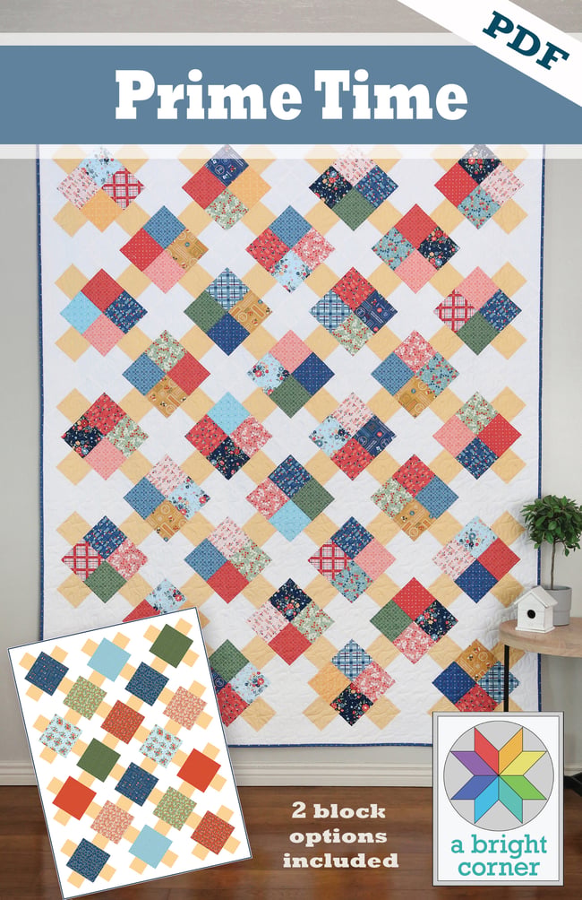 Prime Time quilt pattern - PDF version | A Bright Corner