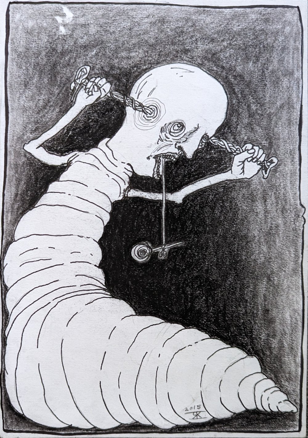 'Worm Bait' - Original Drawing
