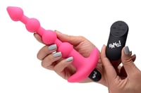 Image 2 of Bang - Vibrating Silicone Anal Beads and Remote Control - Pink