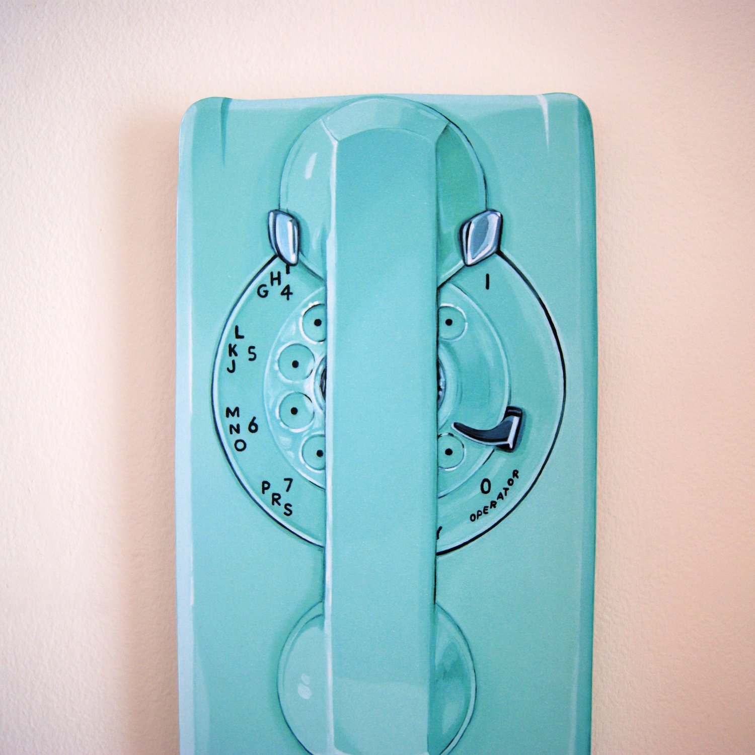 Image of Aqua Rotary Phone plaque