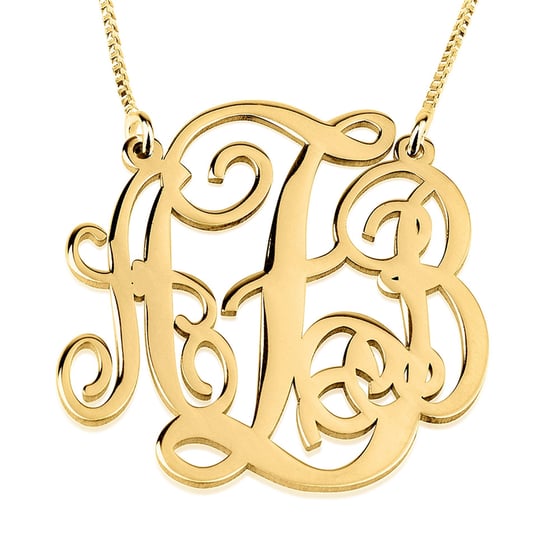 Image of Gold Monogram Necklace