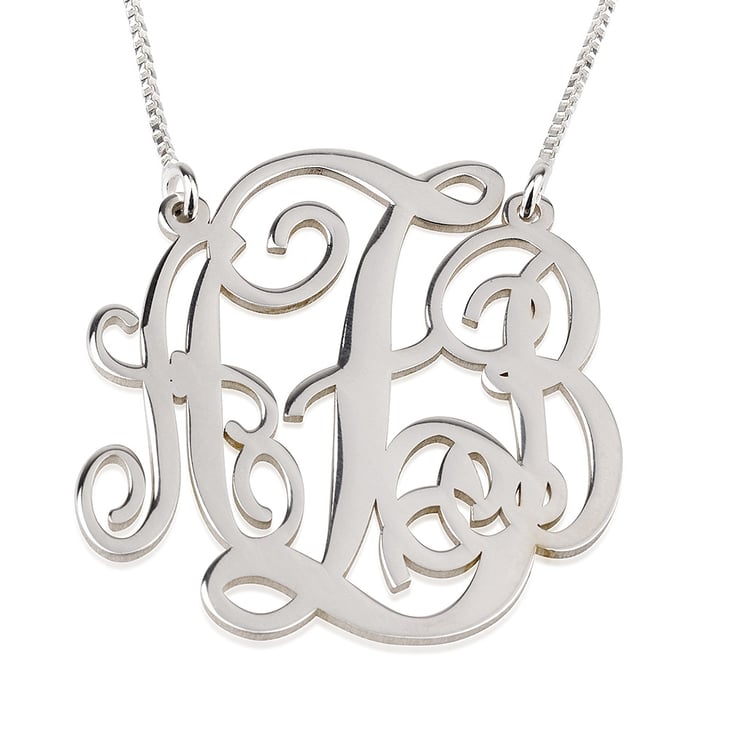 Image of Silver Monogram Necklace