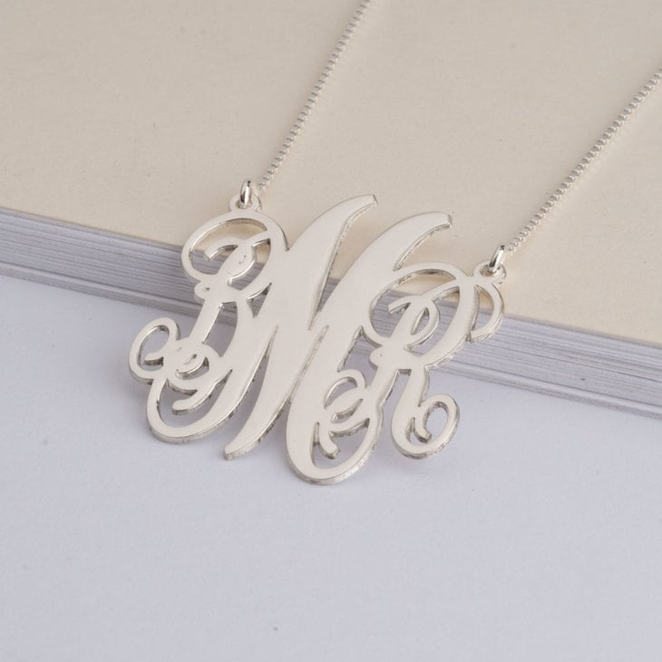 Image of Silver Monogram Necklace