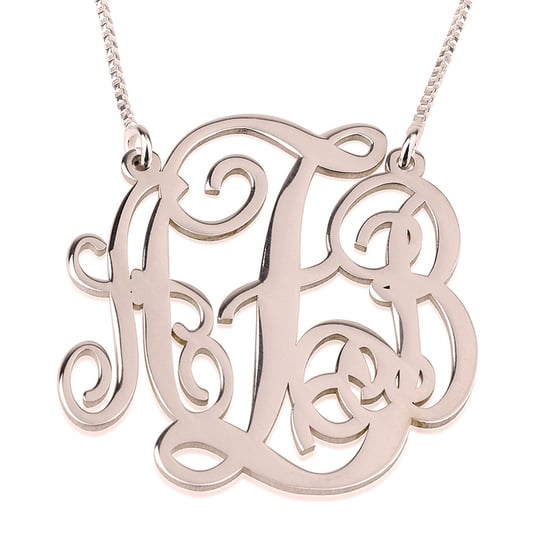 Image of Rose Gold Monogram Necklace