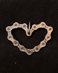 Image 1 of Bicycle Chain Heart Key Chain