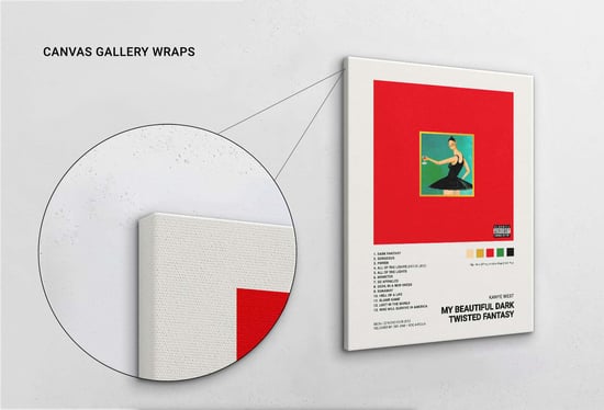 Kanye West - My Beautiful Dark Twisted Fantasy Album Cover Poster ...