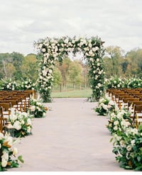 Wedding Aisle  design  greenery design 