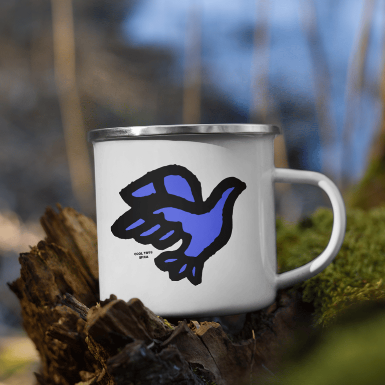 PEACE Enamel Mug Image 3