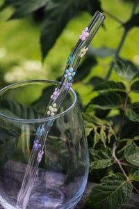 Image 2 of Wavy Flower Glass Straw - Special Edition