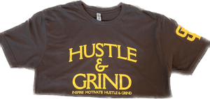 Image of Hustle & Grind Padres Edition Tee Brown & Gold 