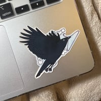 Image 2 of Crow as a Stork - Sticker