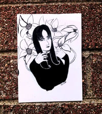 Image 1 of Flower Girl - Original Ink Sketch