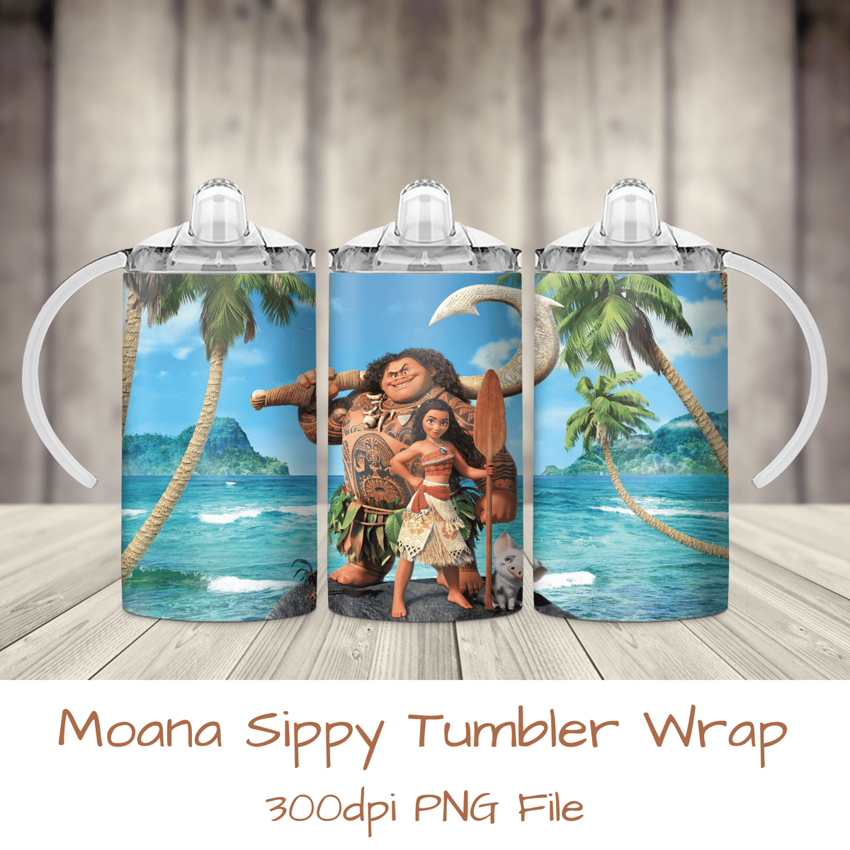 Moana Seamless Sippy Cup Moana Design PNG Sublimation 12oz -  Canada