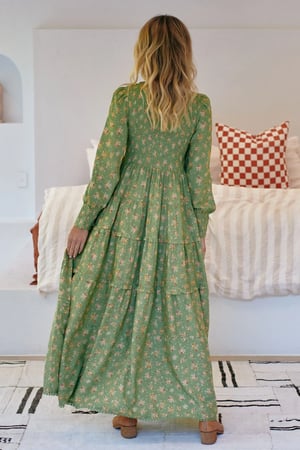 Image of Apple Blossom Print. Pomelo Maxi Dress. By JAASE 