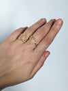 "ELEMENTS" Ring,  Set of 2, adjustable  ring. (Silver or Gold) 