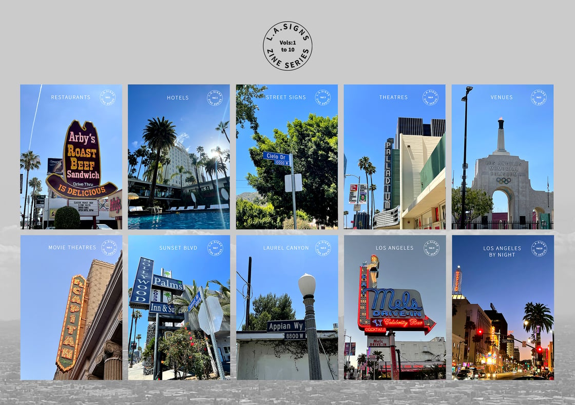 Image of L.A. Signs Zine Series - Volumes 1 - 10 - All 10 Volumes In The Series