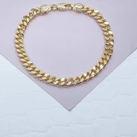 18k gold Cuban link bracelet