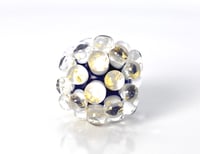 Image 1 of Blue & White Berry with Golden Speckles: A Focal Art Glass Bead. Ready to Ship.