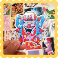 Image 1 of buggy the clown ✨ waterproof vinyl sticker